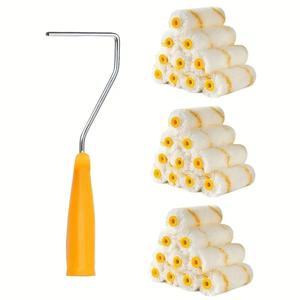 10개 벽화 도구 페인트 롤러 브러시 키트 전문적인 외관을 위한 소형 롤러 브래킷 호텔 레스토랑 상업용