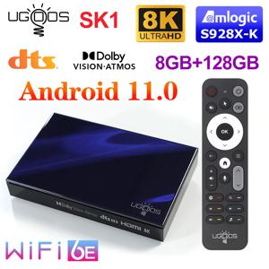 UGOOS TV BOX Amlogic S928X-K, 안드로이드 11.0, 돌비 비전, 오디오, ATMOS, DTS HD, Widevine, L1, WiFi6, 1000M BT 지원, LPDDR4, 8G128G