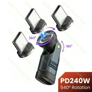 9핀 USB C-유형 C 자기 OTG 어댑터 PD240W USB C iPhone 15 16 MacBook Pro용 고속 충전 데이터 변환기 Samsung Xiaomi