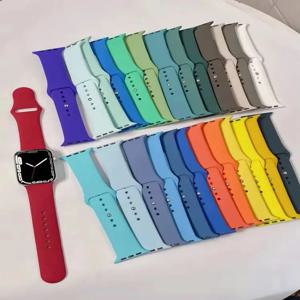 Apple Watch 스트랩 용 밴드 45mm 44mm 40mm 41mm 42mm-46mm 실리콘 스포츠 팔찌 iwatch 시리즈 8 7 6 5 4 3 SE 9 10 Ultra 2 49mm