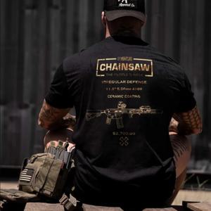 미국 여름 코튼 전술 인쇄 유행 브랜드 티셔츠 군사 팬 슈팅 훈련 남자 야외 반팔 티셔츠