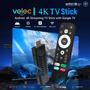 Velec 4K 비디오 디코딩 TV 스틱, 듀얼 밴드 와이파이 지원, 넷플릭스 및 유튜브 지원, HD 스마트 TV용