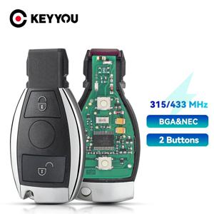 KEYYOU 2 버튼 315Mhz / 433Mhz 벤츠 메르세데스 NEC BGA 유형 ML SLK CLK CLS W211 W212 W245 E C 클래스 키용 원격 자동차 키
