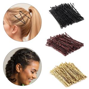 50 개/몫 클래식 헤어핀 5cm 보이지 않는 블랙 웨이브 헤어 클립 DIY 소녀 헤어 액세서리에 대한 금속 헤어핀 헤어 스타일링 도구