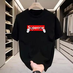 2025년 신상 트렌디 브랜드 루즈핏 남녀공용 티셔츠 순면 스포츠 패션 캐주얼 스포츠 남녀 상의