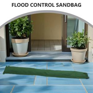 2개 캔버스 홍수 방지 샌드백 5피트(1.5m) 헤비 듀티 재사용 가능 충전식 모래 튜브 백, 문/출입구 물막이 홍수 방지용