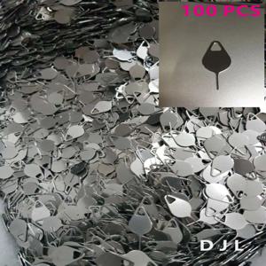 100pcs Sim 카드 트레이 제거 꺼내기 핀 키 도구 화웨이 Xiaomi S21 S7 S8 용 삼성 용 스테인레스 스틸 바늘