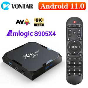X96Max Plus 울트라 스마트 TV 박스 안드로이드 11 Amlogic S905X4 4GB 64GB TVBOX 8K Wifi BT X96 Max 미디어 플레이어 4GB 32GB 셋톱 박스