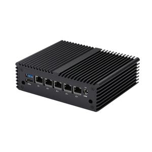 Qotom Q10821G5 미니 PC - 인텔 J6412, 5x 2.5G 인텔 LAN, HD/DP/VGA, DDR4, 2.5인치 SATA, MSATA, M.2 - 미니 케이스/ 1U 랙-소프트 라우터