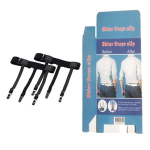 남성용 셔츠 스테이 벨트, 미끄럼 방지 잠금 클립, 신사 다리 허벅지 서스펜더 가터 스트랩, 탄성 유니폼 셔츠 교정기, 패션