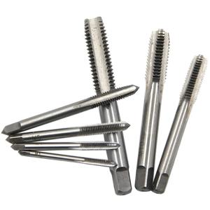 7pc M3-M12 핸드 탭 사각 생크 뾰족한 직선 그루브 나사 태핑 내부 나사 태핑 도구 세트