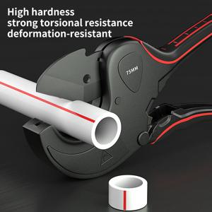 래칫 파이프 커터 32-75mm, PVC PU PP PE 플라스틱 호스 튜브 절단용 알루미늄 합금 가위형 공구, 수공구