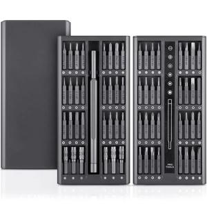 필립스 Torx 마그네틱 스크류 드라이버 비트 정밀 드라이버 세트, 아이폰 워치 카메라용 전문 수리 도구 키트, 63 in 1