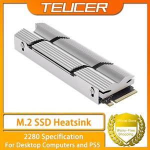 TEUCER M.2 2280 SSD 방열판, 양면 방열판, PC/PS5 M.2 PCIE NVMe SSD용 열 실리콘 패드 포함