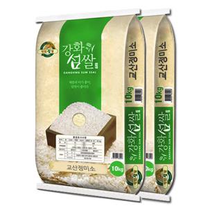 2025년 강화섬쌀 백미(흰쌀) 20kg 강화도 생산 최근도정