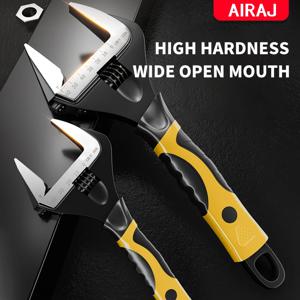AIRAJ 조절식 렌치 스테인리스 스틸 만능 스패너 욕실 렌치 가정용 대형 오픈 고품질 배관 수리 도구