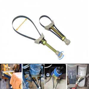 오일 필터 렌치 헤비 듀티 조정 가능한 강철 스트랩 60mm-120mm 직경 범용 자동차 자동 오토바이 오일 필터 제거 도구