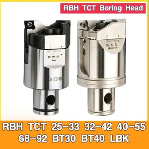 RBH TCT 25-33 32-42 40-55 68-92 RBH TCT 보링 헤드 조정 가능한 양날 BT30 BT40 LBK 러프 보링 헤드 트윈 비트 CNC 공구