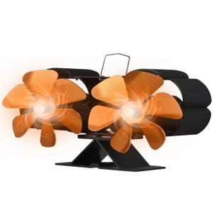 휴대용 휴대용 열 선풍기, 운반 손잡이 및 과열 보호 선풍기, 듀얼 헤드, 6 블레이드 열구동 스토브