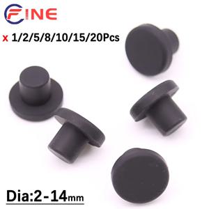검정색 솔리드 실리콘 홀 캡 2-14mm T 유형 고무 씰 스토퍼 홀 커버 방진 플러그 블랭킹 엔드 캡
