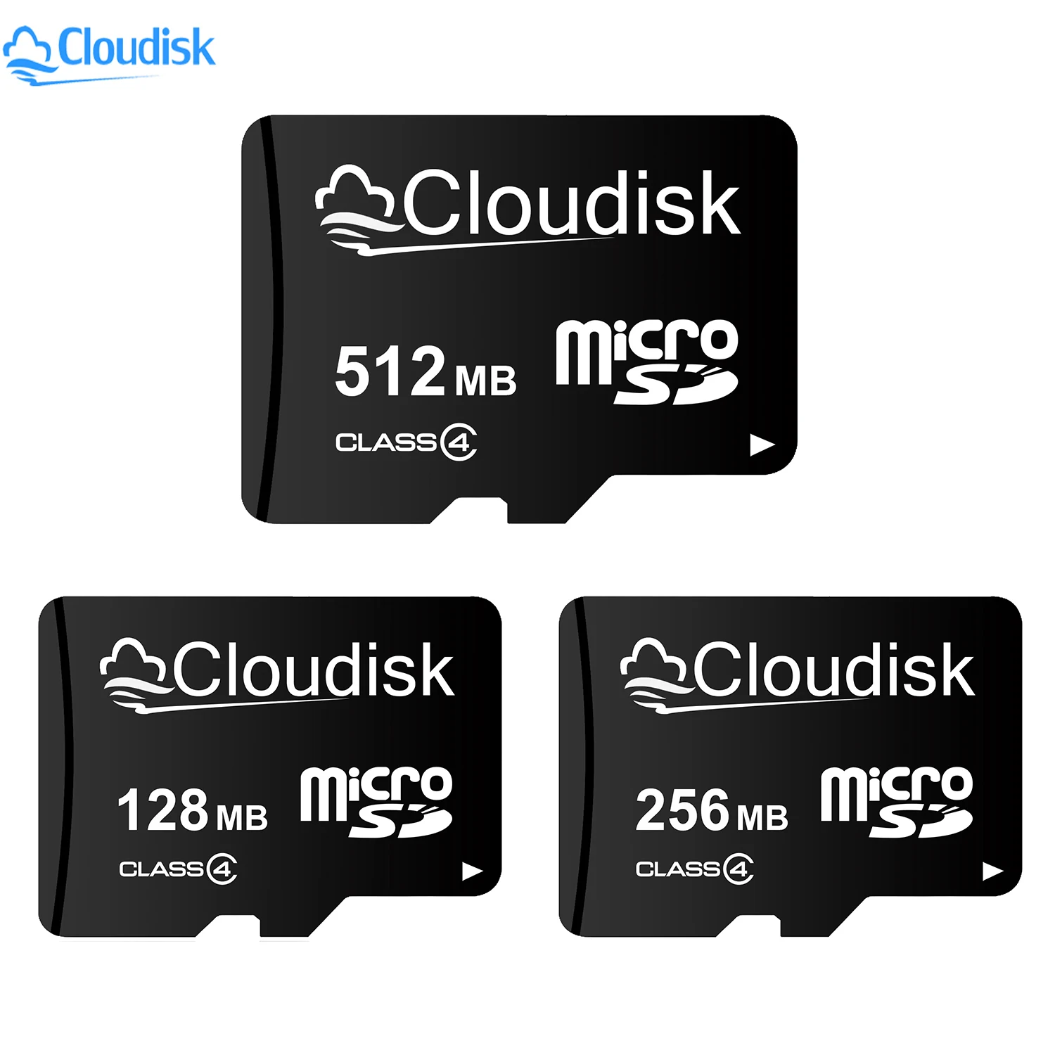 Cloudisk 소용량 마이크로 SD 카드 128MB 256MB 512MB(512MB=0.5GB) MP3 사진용 C4 메모리 카드 소형 파일 전용