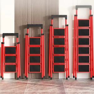 홈 사다리 의자 접이식 지그재그 사다리 미끄럼 방지 페달 사다리 실내 및 실외 다기능 휴대용 사다리