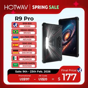 HOTWAV R9 Pro 견고한 태블릿 11'' FHD+ 2K 디스플레이 20080mAh 대용량 배터리 패드 안드로이드 14 6GB 256GB 카메라 글로벌 4G 태블릿 PC