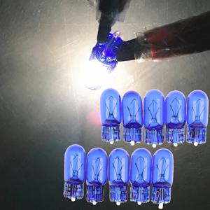 10x T10 168 W5W 5W 할로겐 화이트 글로브 크세논 사이드라이트 전면 헤드라이트 전구 12V