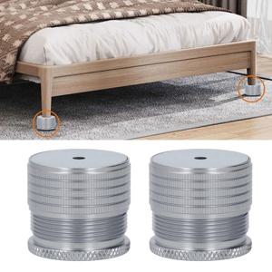 2 Pcs 가구 라이저 23-37mm 조정 가능한 50-500kg 하중 베어링 알루미늄 합금 침대 소파 테이블 라이저 지원 다리