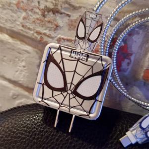 스파이더맨 아이폰 아이패드 데이터 케이블 보호 커버 충전 케이블 파손 방지 20W 충전기용 소년 소녀 선물