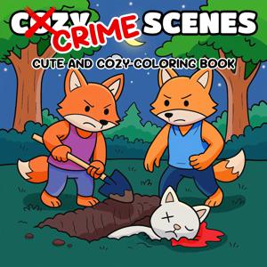범죄 현장 귀엽고 아늑한 색칠하기 책 24 페이지 그리기 어린이 성인 그림책 할로윈 선물을위한 사랑스러운 소름 끼치는 생물