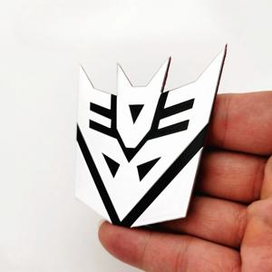 메탈릭 3D SF 자동차 스티커 – 로봇에서 영감을 받은 엠블럼 세트, 자동차 외부 장식 및 맞춤형 차량 외관용