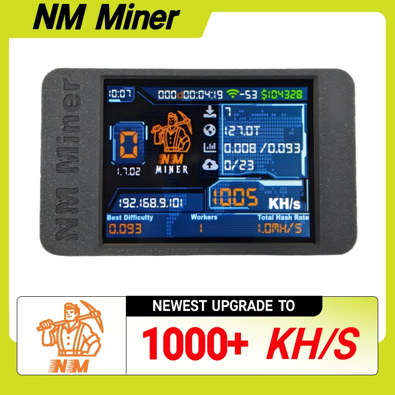 NMMiner NerdMiner V2 해시레이트 1000KH/s 럭키 마이너 ESP32 2.8인치 스마트 디스플레이 암호화 솔로 복권 비트코인 ​​ESP32-2432S028R