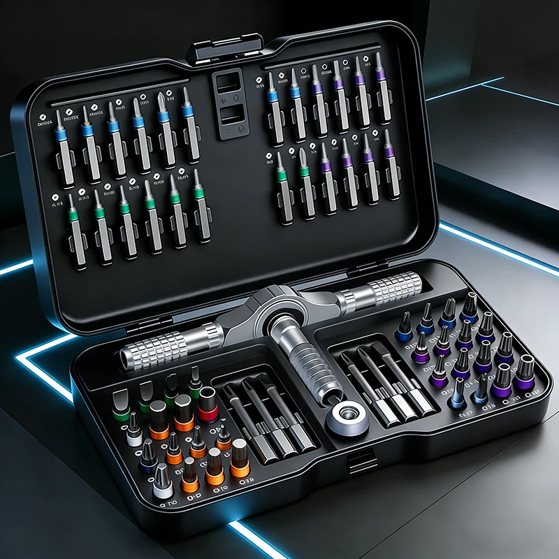 갈라콕 정밀 자석 래칫 드라이버 세트 탈착식 T형 핸들 자석화기 가구, 전자제품 및 자전거 수리