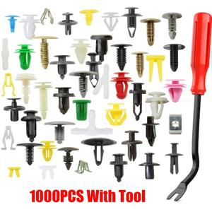 플라스틱 버클 세트 차체 푸시 리벳 교체 부품 범퍼 고정 네일 키트, 6 가지 스타일 자동 패스너 네일 핀치 바, 100 개