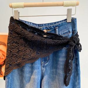 트렌디한 레이스 트림 퍼프 커튼 슬림핏 예쁜 힙 커튼 컷아웃 Y2K 미니스커트 여름