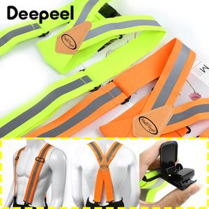 형광 남성 서스펜더 5cm 폭 성인 X형 4 클립 하네스 남성용 브레이스 조절 가능한 스트랩 작업 남성용 조크스트랩 탄성 벨트