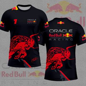 새로운 레드불 레이싱 티셔츠 3D 프린팅 남성 티셔츠 레드불 반팔 스포츠 속건 레드불 남성 의류