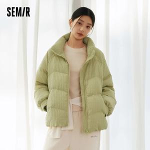 세미르 텍스처드 다운 코트 래글런 슬리브 여성용 2025 겨울 루즈핏 따뜻한 80 필 파워 부드럽고 편안한 캐주얼 패션 아우터웨어