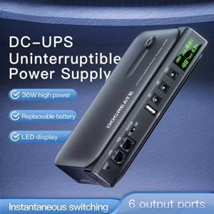 36W DC1036L UPS 무정전 전원 공급 장치 5V-24V 출력 18650 교체 가능한 배터리 라우터 NAS 모뎀 및 네트워크 장비용