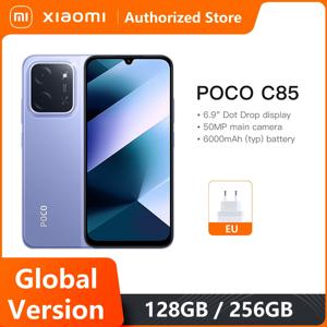 모바일 폰 샤오미 포코 C85 글로벌 버전 폰 6.9인치 도트 드롭 디스플레이 6000mAh 배터리 50MP 카메라 33W 헬리오 G81-울트라 120Hz NFC