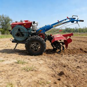 강력한 8마력 10마력 12마력 15마력 보행형 트랙터, 농업용 미니 트랙터, 강력한 모터와 엔진을 갖춘 농지용 트랙터