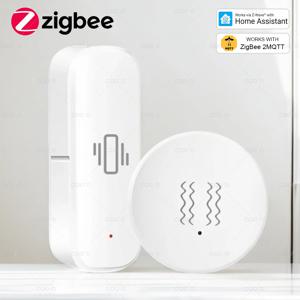 ZigBee 3.0 진동 센서 실시간 도어 창 경사 경보 홈 보안 보호는 홈 어시스턴트 Zigbee2MQTT와 함께 작동합니다.