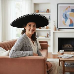 빈티지 블랙 키즈 멕시코 모자 무대 공연 탑 햇 휴일 의상 모자 마술사 모자 키즈 코스프레 모자 의상 파티