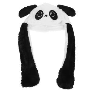 귀여운 움직이는 동물 코스프레 파티 의상 따뜻하고 부드러운 편안한 PP 코튼 팬더 귀 어린이 여성 코스프레 동물 모자 팬더