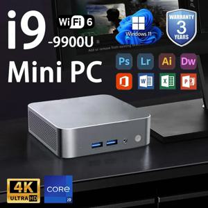 2026 미니 PC 인텔 코어 i9 9900U 윈도우 11 UHD 그래픽 16GB LPDDR4 1TB/2TB M.2 SSD WiFi 6 BT5.2 데스크탑 PC 사무용 컴퓨터