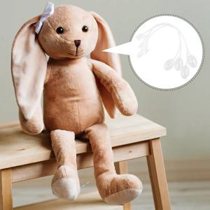 6개 토끼 모자 에어백 움직이는 귀 교체 DIY 키트 파티 코스프레 장식 동물 귀 캡 이동식 업그레이드 부품 액세서리