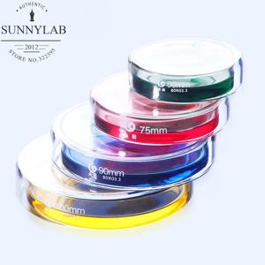 60mm~200mm 유리 페트리 접시 세균 배양 접시 붕규산 유리 화학 실험 장비