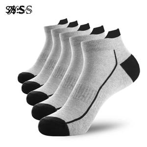 5 쌍 유기농 면화 남성 양말 얇은 니트 메쉬 발목 양말 여름 피트니스 통기성 빠른 건조 짧은 양말 사이클링 플러스 사이즈