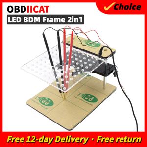 LED BDM 프레임 BDM 프로브 BDM 프레임 K-ESS KT-AG FGT-ECH V54 ECU Progammer 칩 튜닝 도구 LED ECU 프로그래머 용 2in1 어댑터